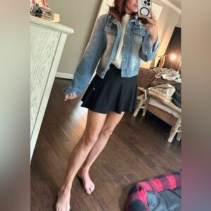 Vintage Wash Jean Jacket with Hoodie